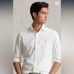 Ralph Lauren Button Down Polo White Dress Shirt Classic Style